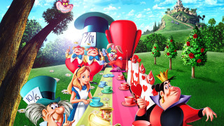 Cartoon scene table people castle - balloon free wallpaper for desktop