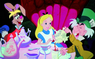 Alice muppets tea table pink - psychedelic free wallpaper for desktop
