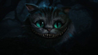 Cat glowing eyes creepy smile 2 - a creepy smile free wallpaper