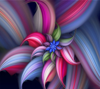 Colorful flower blue center multicolored - elizabeth murray free wallpaper for tablet