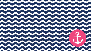Blue white striped anchor pink - a pink circle free wallpaper
