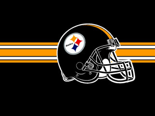 Pittsburgh football helmet black background 2 - a yellow stripe free wallpaper
