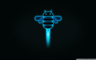Blue bee hologram glow computer - a blue glow free wallpaper for desktop