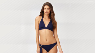 Woman bikini white background blue - american barbizon school free wallpaper