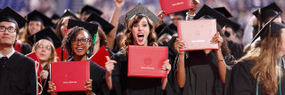 Graduation choir blonde glasses holding - photo free wallpaper