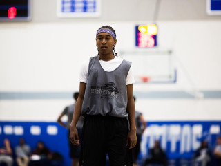 Woman gym basketball standing hands - a gym free wallpaper