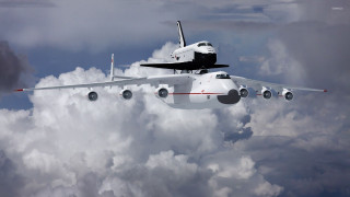 Space shuttle flying clouds space - epic free wallpaper