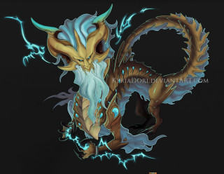 Dragon beard digital painting artwork - a digital painting style free wallpaper