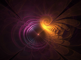Spiral purple yellow black center - image of a spiral design free wallpaper for desktop