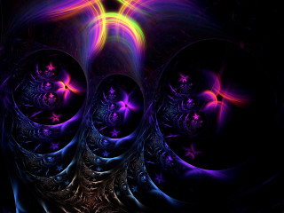 Fractal design blue background yellow - a yellow center free wallpaper