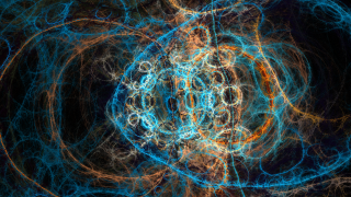 Blue orange abstract background spiral - a spiral design in the center of the image free wallpaper