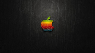 Apple logo black background rainbow - an apple logo free wallpaper for desktop
