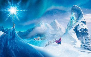 Frozen princess snowy mountain star - princess free wallpaper