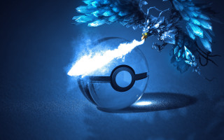 Glass ball pokemon ball blue - a glass ball free wallpaper