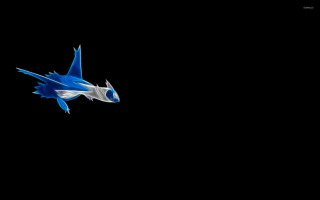 Blue white fish air night - fish free wallpaper