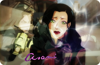 Woman green eyes black jacket - a neon light free wallpaper