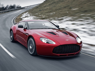 Red sports car snowy road - a red sports car free wallpaper