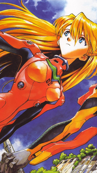 Woman flying red dress retrofuturism - a red dress free wallpaper for mobile