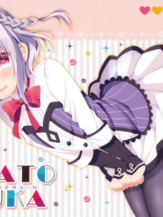 Anime girl long hair bow 9 - long hair and a bow tie free wallpaper