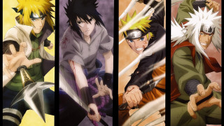 Anime characters swords group pointing - the other pointing free wallpaper