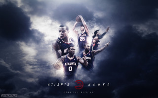 Basketball players clouds ball air - a group of basketball players free wallpaper