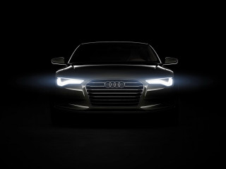 Car dark headlights glowing night 5 - the headlight free wallpaper