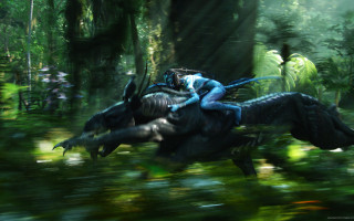 Woman riding large animal forest - neoprimitivism free wallpaper