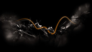 Motorcycle black white orange lights - kinetic free wallpaper