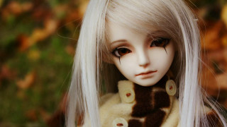 White hair gothic doll teddy - a doll free wallpaper