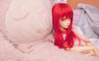 Doll bear pinkwig remodernism aliceprin - a bed next free wallpaper