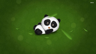 Stuffed panda bear green surface - adrian zingg free wallpaper