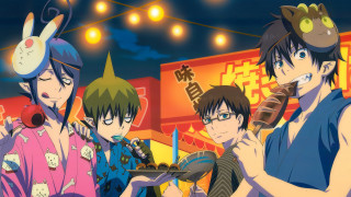 Group people building lights clock - toyism free wallpaper