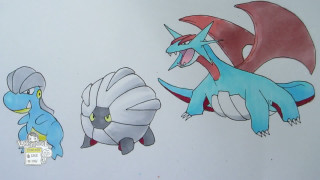 Animals lineup drawing three colors - a drawing of a group free wallpaper for desktop