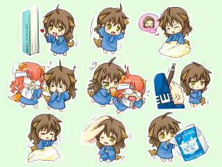 Girl stickers expressions hair styles - sticker free wallpaper