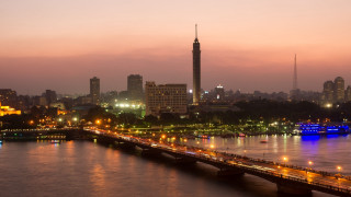 City skyline bridge river night 36 - egyptian art free wallpaper