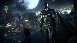 Batman rain city night fullmoon - a batman free wallpaper