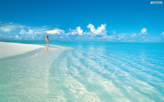 Beach person ocean looking water - colin middleton free wallpaper