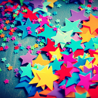 Colorful stars pile tabletop black - naive free wallpaper for tablet