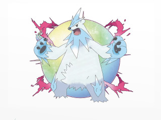 Cartoon character white background blue - official art free wallpaper for desktop