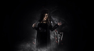 Woman black knife sign says - poster art free wallpaper for desktop