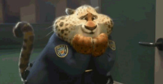 Cheetah police uniform standing door - a police uniform free wallpaper