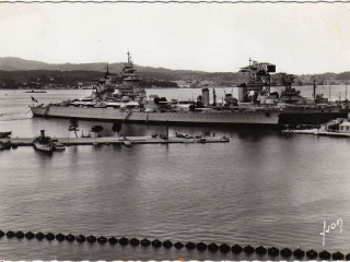 Large ship docked harbor boats - the water and mountains free wallpaper