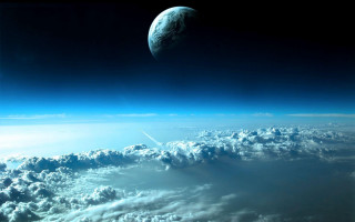 Earth aerial view clouds sky - cloud below free wallpaper