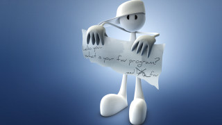 3d character holding paper handwritten - a piece of paper free wallpaper for desktop