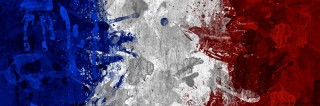 France flag grungy wall painting - faded free wallpaper
