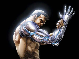 Futuristic man arm hand chest - a glove free wallpaper