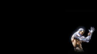 Futuristic man glowing arm dark - a white light free wallpaper