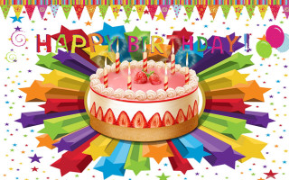 Birthday cake candles strawberry happy - free happy birthday wallpaper