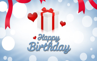 Birthday card gift box hearts 2 - a birthday card free wallpaper