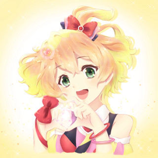 Cartoon girl bow lollipop hand - energetic free wallpaper